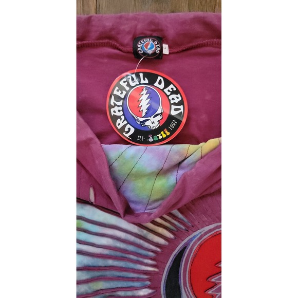 NWT Grateful Dead Women's Groovy Vivid Tie Dye Piping Elastic Waist Skirt Sz L‎ - Picture 3 of 6